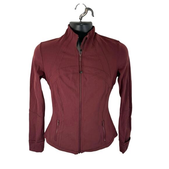 Lululemon Define Jacket Size 8 Savannah Red (Maroon) Full Zip Athletic Yoga Gym - Picture 1 of 11